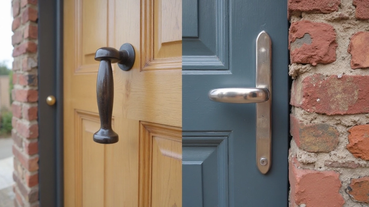 drzwi zewnętrzne z klamką czy pochwytem