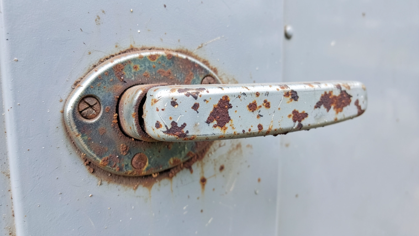 Objawy zużycia klamki drzwiowej wejściowej