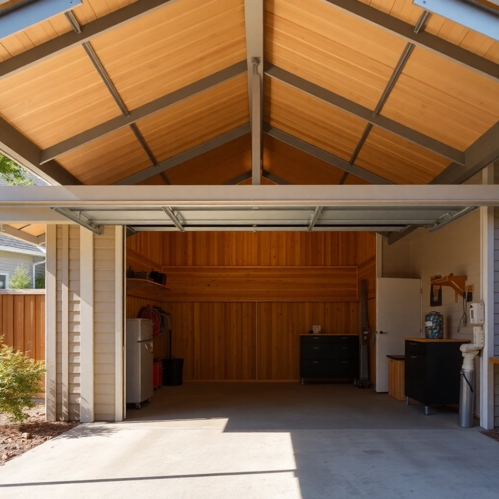 Projekt Garażu Z Pomieszczeniem Gospodarczym I Wiatą