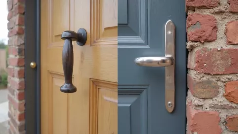 drzwi zewnętrzne z klamką czy pochwytem