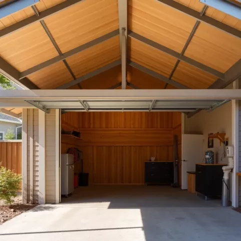 Projekt Garażu Z Pomieszczeniem Gospodarczym I Wiatą